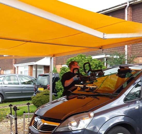 Autoglass vehicle awning