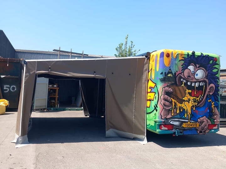 Toastie Bus Awning Exterior