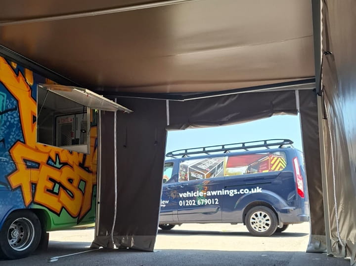 Toastie Bus Awning Inside