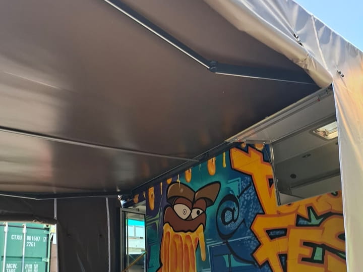 Toastie Bus Awning Interior