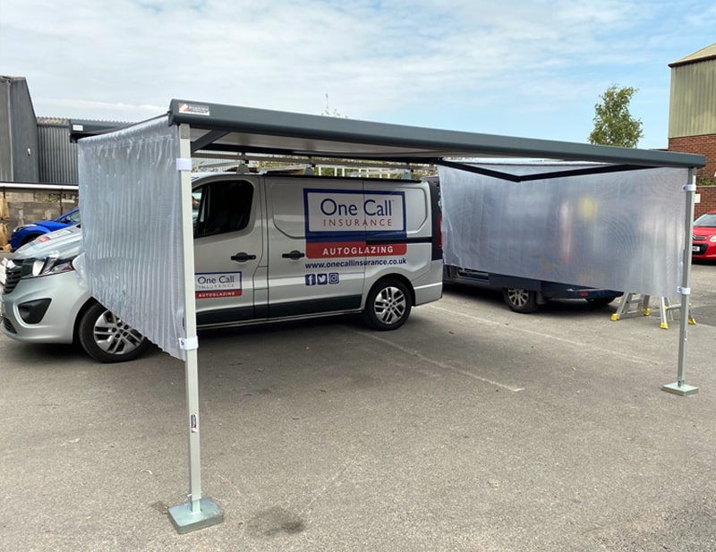 Nissan Primastar van awning for One Call Insurance