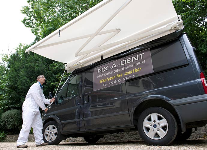 mobile technician van awning