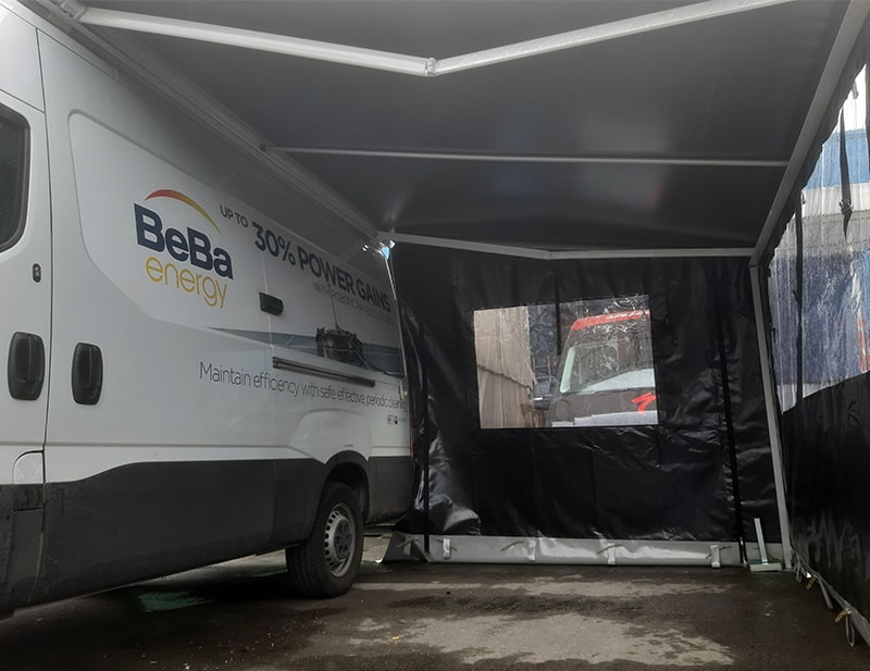 iveco daily awning with side enclosures