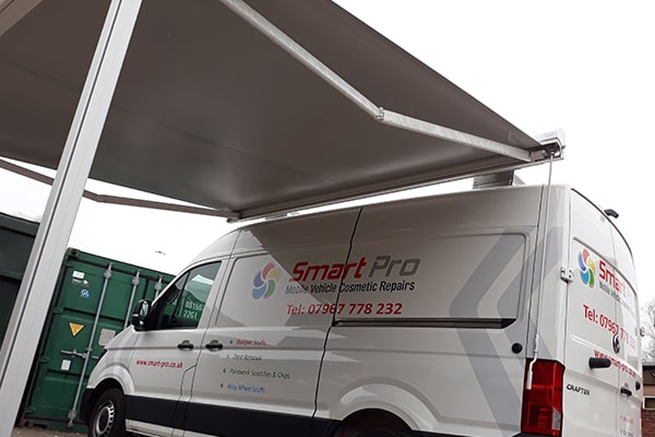 White Van Side Awning