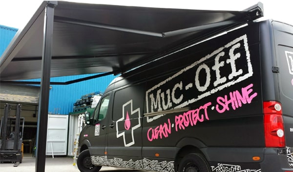 black van awning
