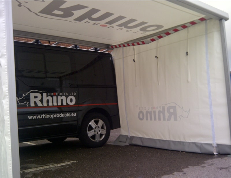 Nissan van awning with side screens for Rhino